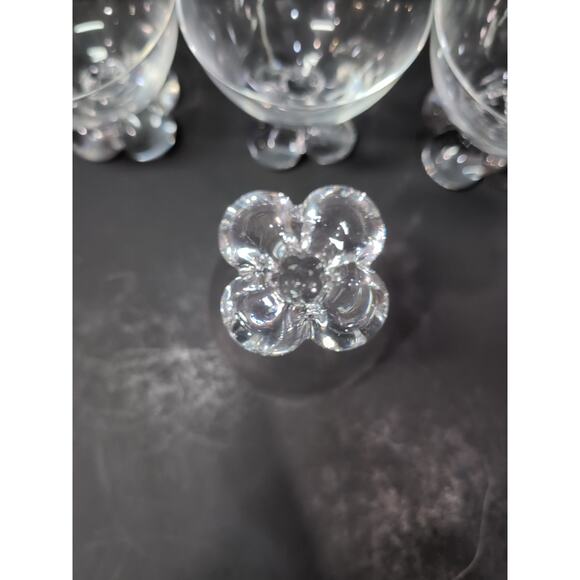 Tiffin Franciscan Du Jour Champagne Glasses, Set of 4 Tall Sherbet Glasses, Vtg - Picture 7 of 9